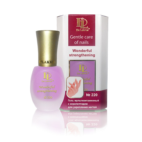 № 220 Гель мультивитаминный с керапептидом для укрепления ногтей Wonderful strengthening