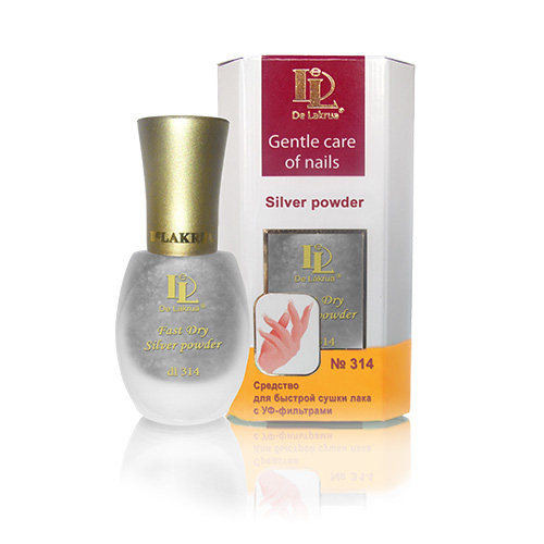 № 314 Средство для быстрой сушки лака с блёстками и УФ-фильтрами Silver Powder